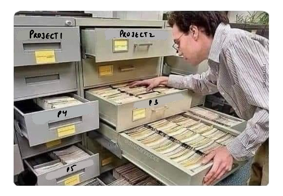 a folder full of references